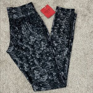 Mossimo Supply Co. Black & Gray Patterned High-Rise Leggings